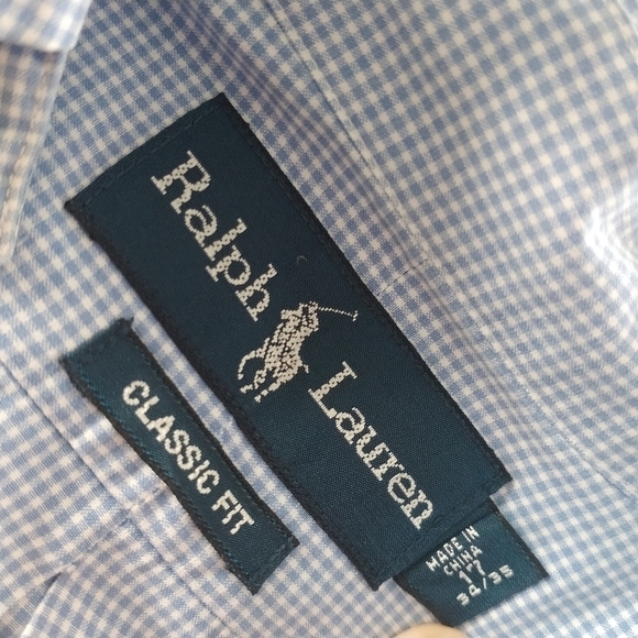 Ralph Lauren Classic Fit Button Down Oxford Shirt 17 34/35 - Picture 7 of 10